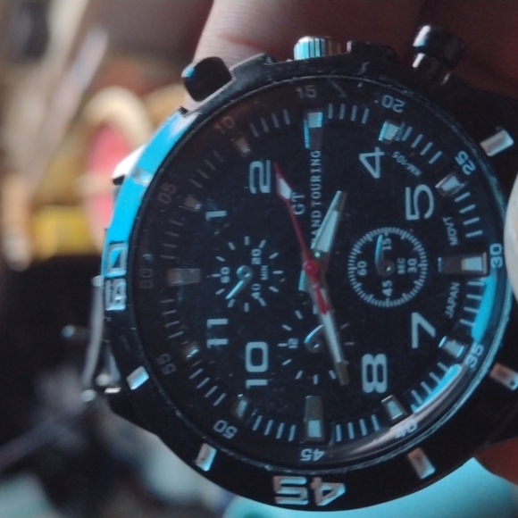 2/$20 😃GT Grand Touring Black Silicone Men's Watch - Picture 2 of 2